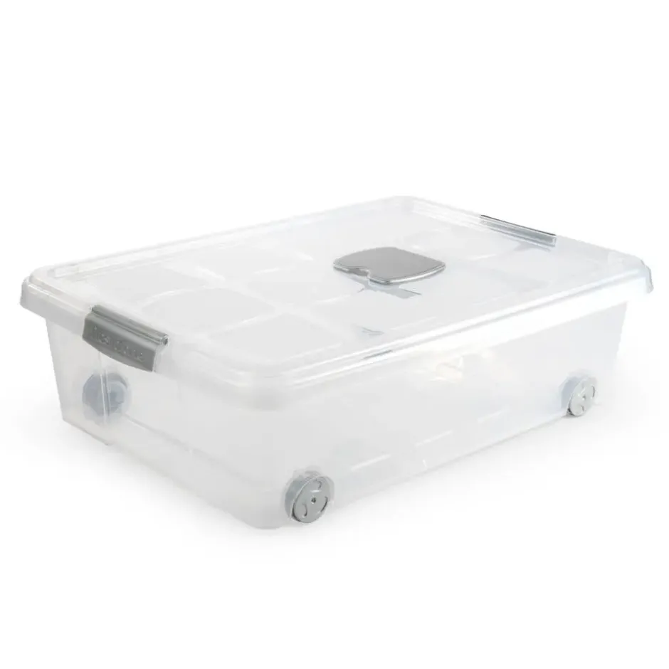 Plasticforte Opslagbak met deksel - 1x - 31L - 62 x 45 x 18 cm