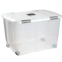 Plasticforte Opslagbak met deksel - 1x - 130L - 74 x 54 x 48 cm