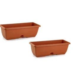 PlasticForte Plantenbak - terracotta - rechthoekig - 50x20x17 cm