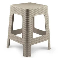Plasticforte Rotan opstapje/krukje - kunststof - beige