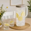 Plasticforte Waterkan met deksel - 2L - taupe - kunststof