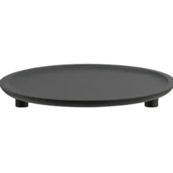 Plateau zwart mangohout Ø36 cm