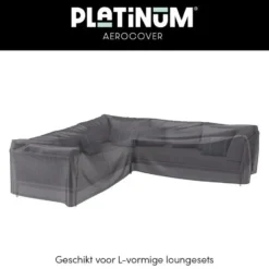 Platinum Aerocover L vormige loungesethoes 370x370x70h cm