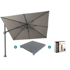 Platinum Challenger Premium T2 3x3 m - Manhattan Grey met voet en hoes