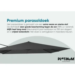 Platinum Challenger T2 - 3x3 m. - Manhattan Grey + ingraafvoet en hoes