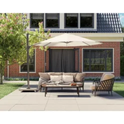 Platinum Challenger vierkante parasol T1 Premium 3,5x3,5 m. - Havanna