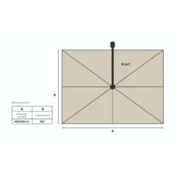 Platinum Challenger Zweefparasol T1 Premium 4x3 m. - Champagne