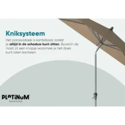 Platinum Parasol Riva 250 x 250 cm Taupe