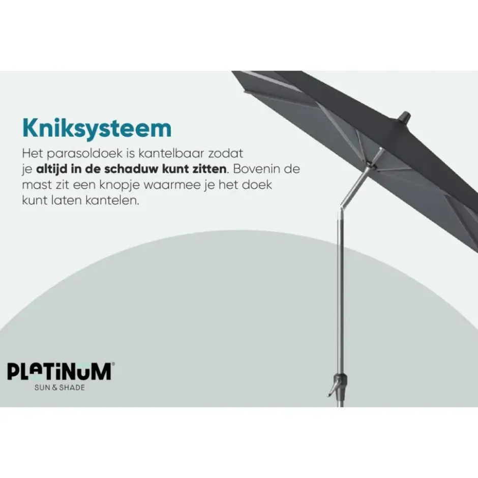 Platinum Riva parasol 3 m. antraciet