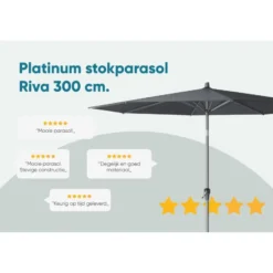 Platinum Riva parasol 3 m. antraciet