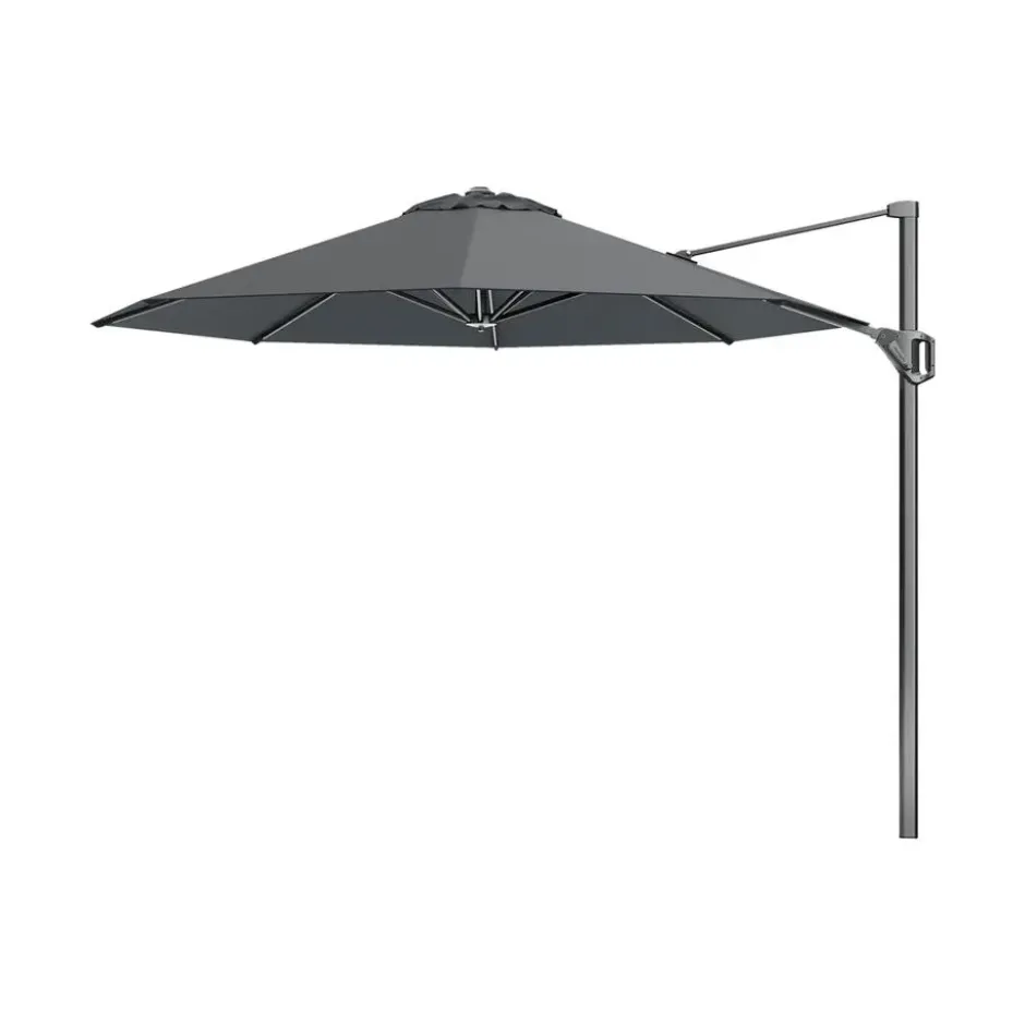 Platinum Voyager ronde zweefparasol T1 3 m. - Antraciet + voet en hoes
