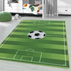 Play Voetbal Speelkleed Kinderkamer Groen - 160x230 CM