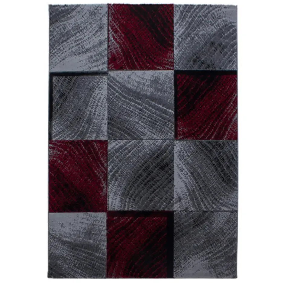 Plus Vloerkleed Laagpolig Grijs / Rood - 160x230 CM