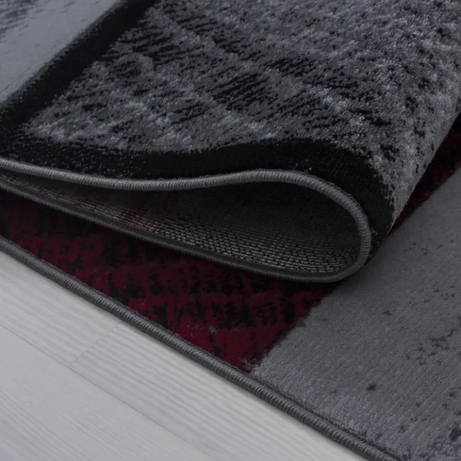 Plus Vloerkleed Laagpolig Grijs / Rood - 160x230 CM