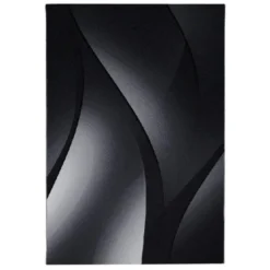 Plus Vloerkleed Laagpolig Grijs / Zwart - 160x230 CM