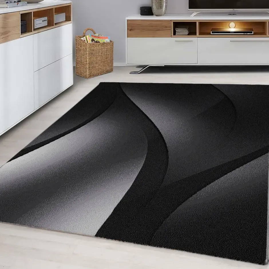 Plus Vloerkleed Laagpolig Grijs / Zwart - 160x230 CM