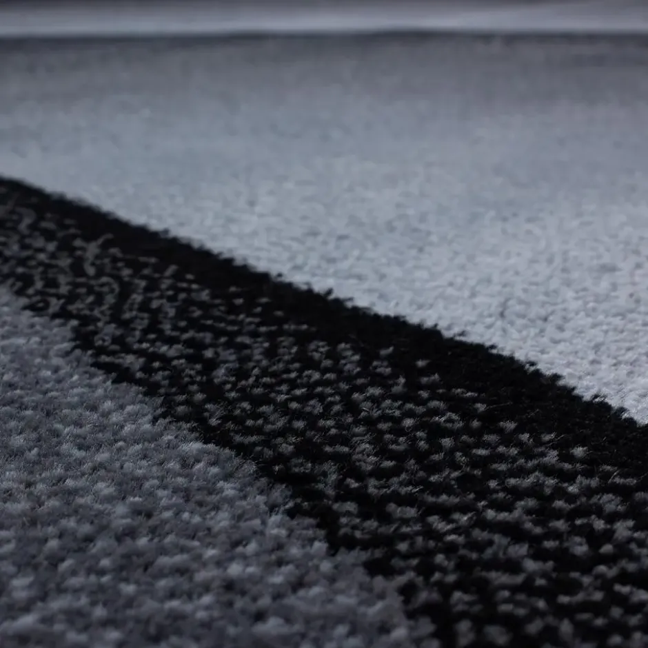 Plus Vloerkleed Laagpolig Grijs / Zwart - 160x230 CM