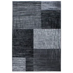 Plus Vloerkleed Laagpolig Grijs / Zwart - 240x340 CM