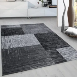 Plus Vloerkleed Laagpolig Grijs / Zwart - 240x340 CM