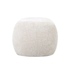 Poef Beige Stof - Zithoogte 38cm - 100x50x38cm - Sarah