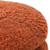 Poef met terracotta krullen en houten basis
