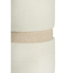 Poef Novira - Beige - Ø35x46cm