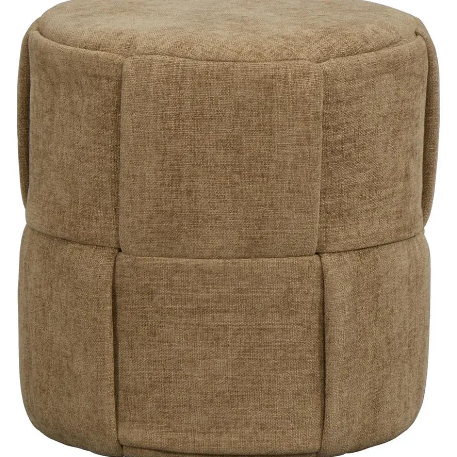 Poef Ronda - bruin - 38xØ38 cm