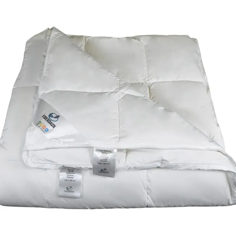 Polydaun 4-seizoenen dekbed - percale katoen - 140x220 cm