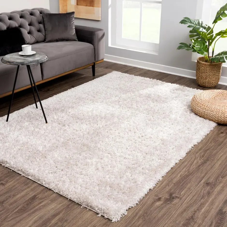 Porto Fluffy Vloerkleed Hoogpolig Grijs - 160x230 CM