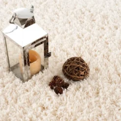 Porto Fluffy Vloerkleed Hoogpolig Creme - 120x170 CM