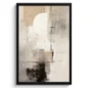 Poster met lijst 40x60 cm Abstract - Kunst - Grijs