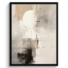 Poster met lijst 60x80 cm Abstract - Kunst - Grijs