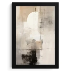 Poster met lijst 20x30 cm Abstract - Kunst - Grijs