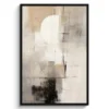 Poster met lijst 80x120 cm Abstract - Kunst - Grijs