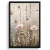Poster met lijst 40x60 cm Bloemen - Roze - Modern - Beige