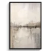 Poster met lijst 80x120 cm Moderne kunst - Abstract - Beige
