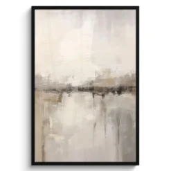 Poster met lijst 80x120 cm Moderne kunst - Abstract - Beige