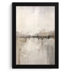 Poster met lijst 20x30 cm Moderne kunst - Abstract - Beige
