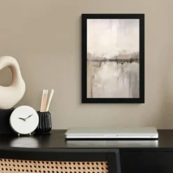 Poster met lijst 20x30 cm Moderne kunst - Abstract - Beige