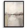 Poster met lijst 60x80 cm Moderne kunst - Abstract - Beige