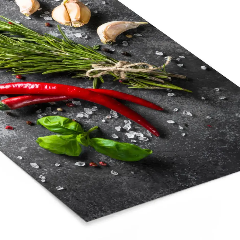 Poster met lijst 20x30 cm Peper - Kruiden - Specerijen - Beton