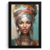 Poster met lijst 20x30 cm Vrouw - Kunst - Sieraden - Portret