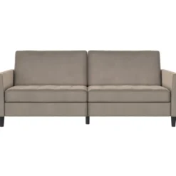 Presley - 3-zits slaapbank in taupe fluweel