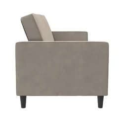 Presley - 3-zits slaapbank in taupe fluweel
