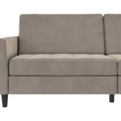 Presley - 3-zits slaapbank in taupe fluweel