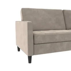Presley - 3-zits slaapbank in taupe fluweel