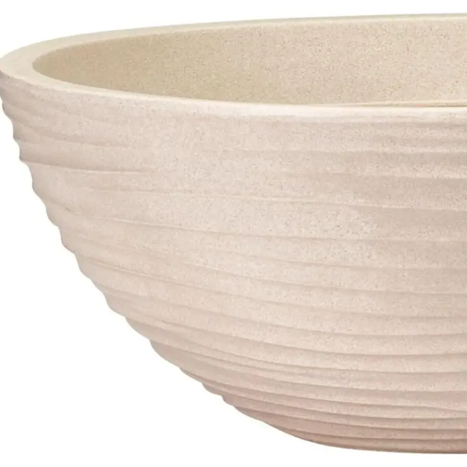 Pro Garden plantenpot schaal - kunststof - beige - D51 cm