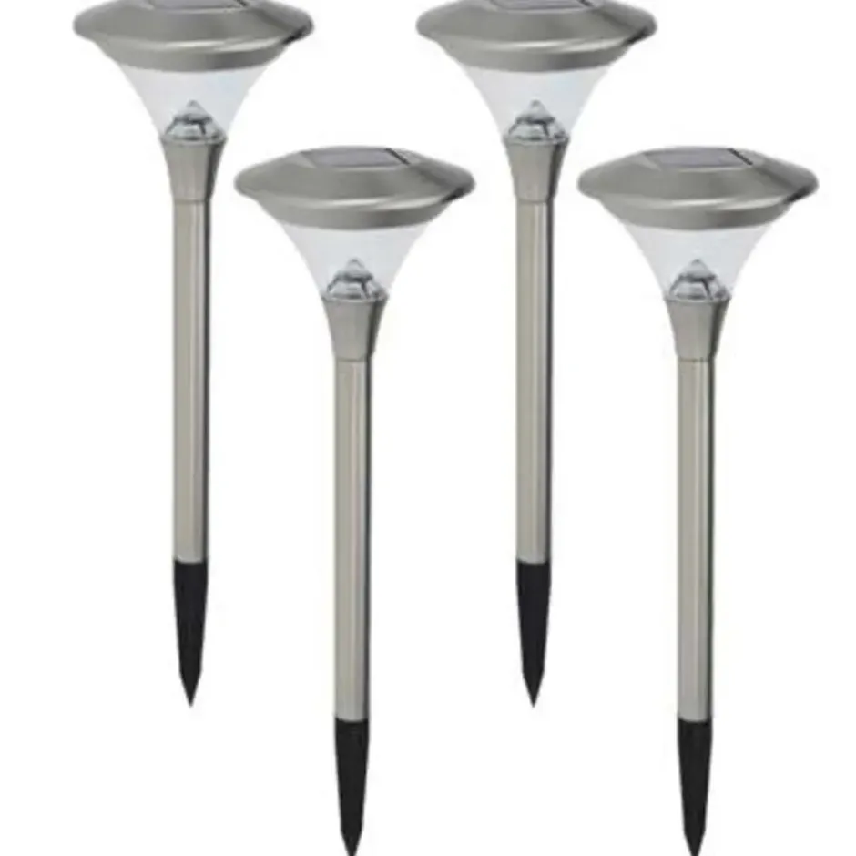 Pro Garden Prikspotje - solar tuinverlichting - RVS - 47 cm