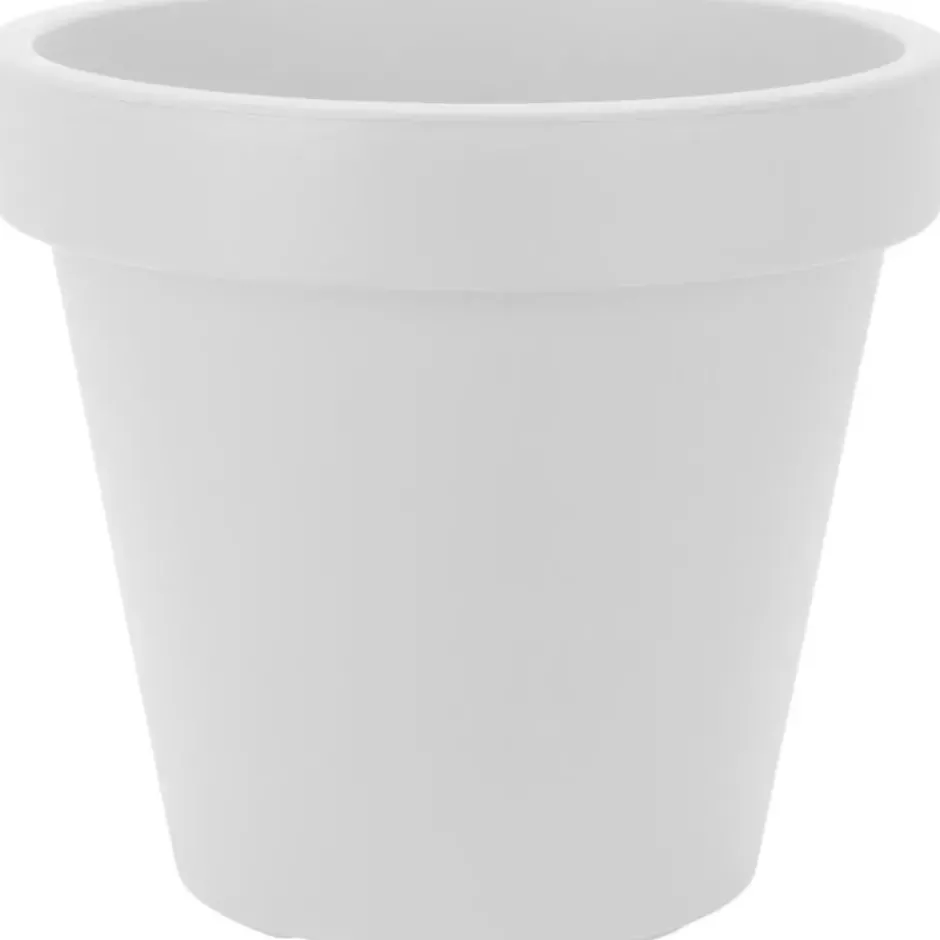 Prosperplast Bloempot - D25 x H23 cm - wit - kunststof