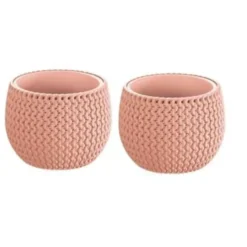 Prosperplast Bloempot Splofy - roze - kunststof - 18 cm